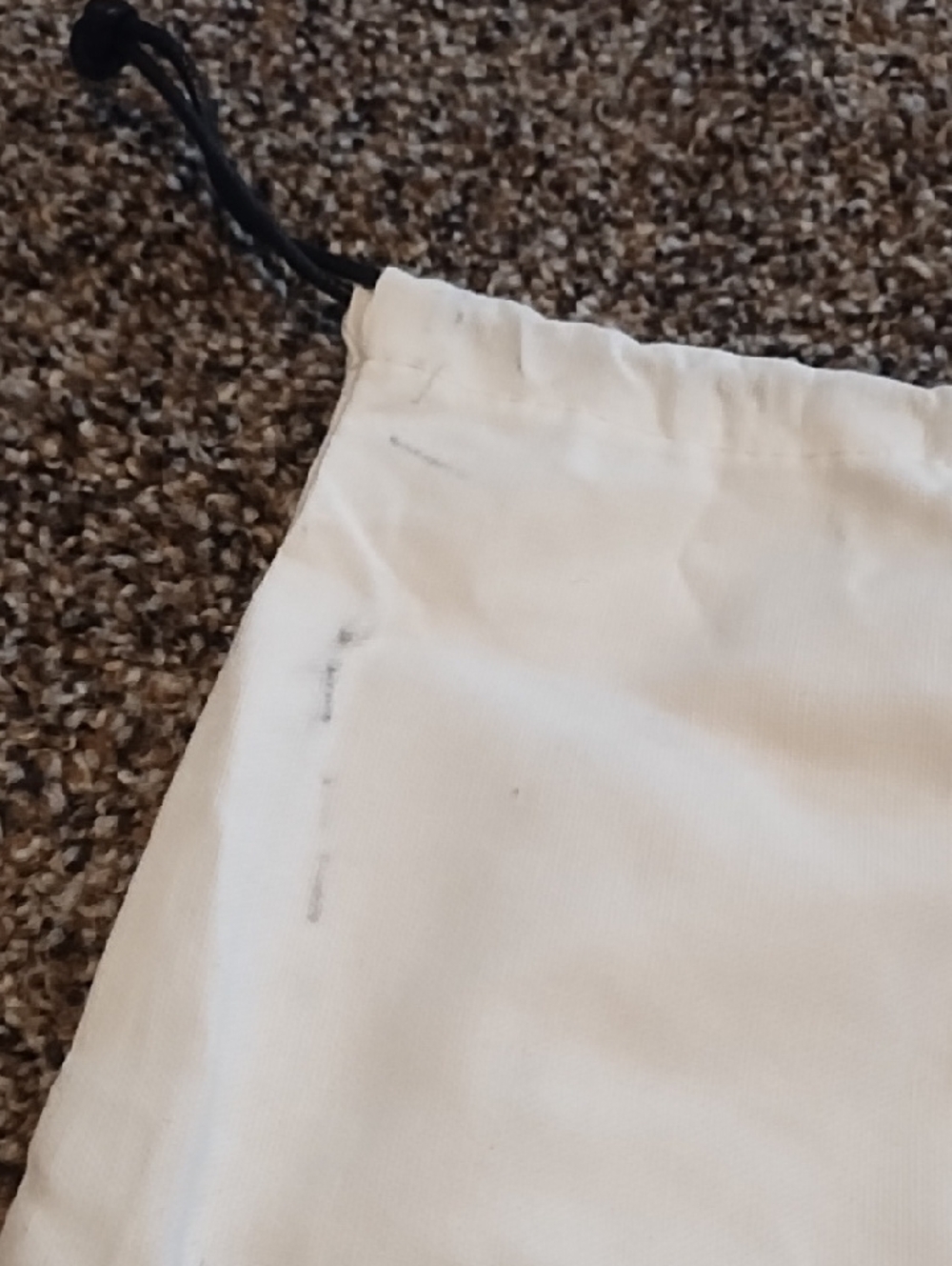 Allen Edmonds White Shoe Dust Bag with Logo - Picture 7 of 7